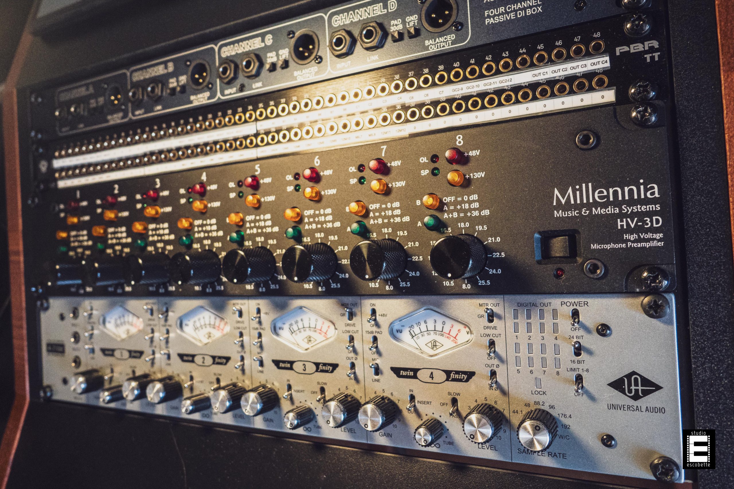 Les préamplificateurs du studio