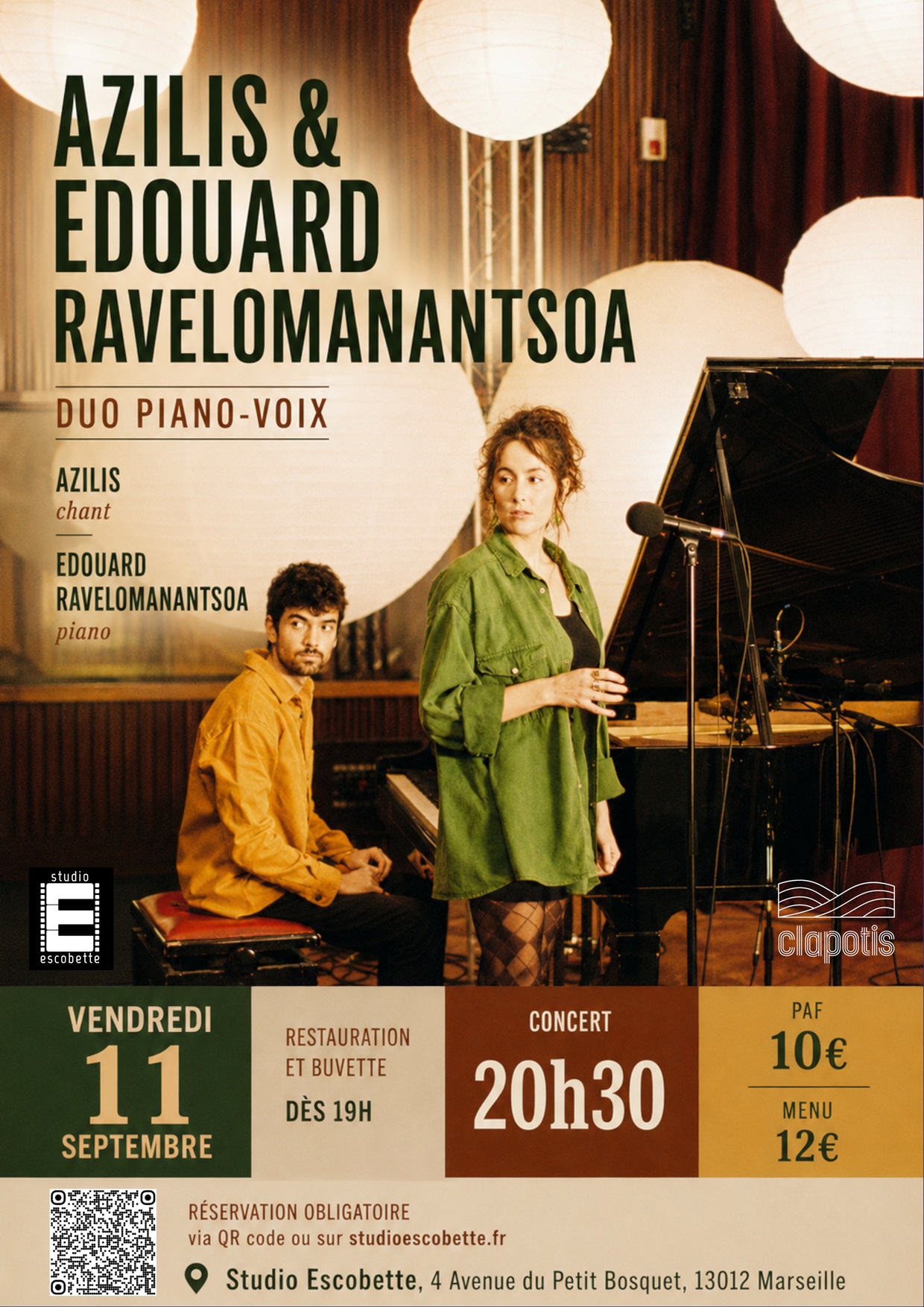 Azilis et Edouard Ravelomanantsoa en concert au studio